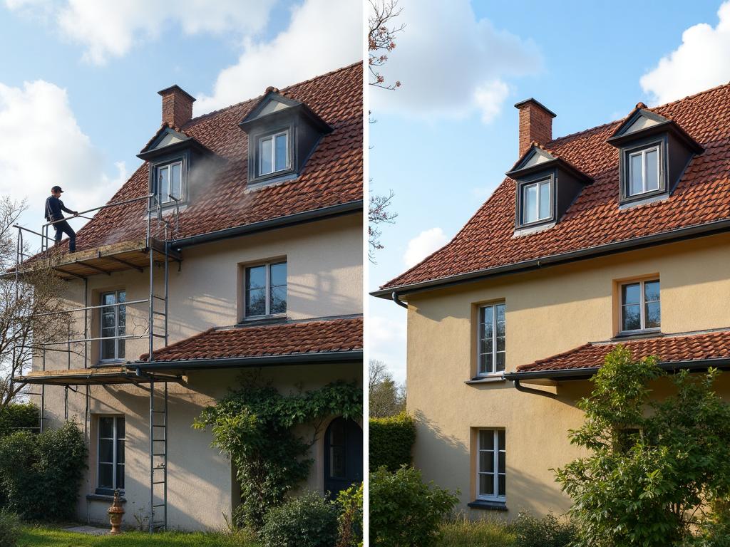 Nettoyage et demoussage toiture