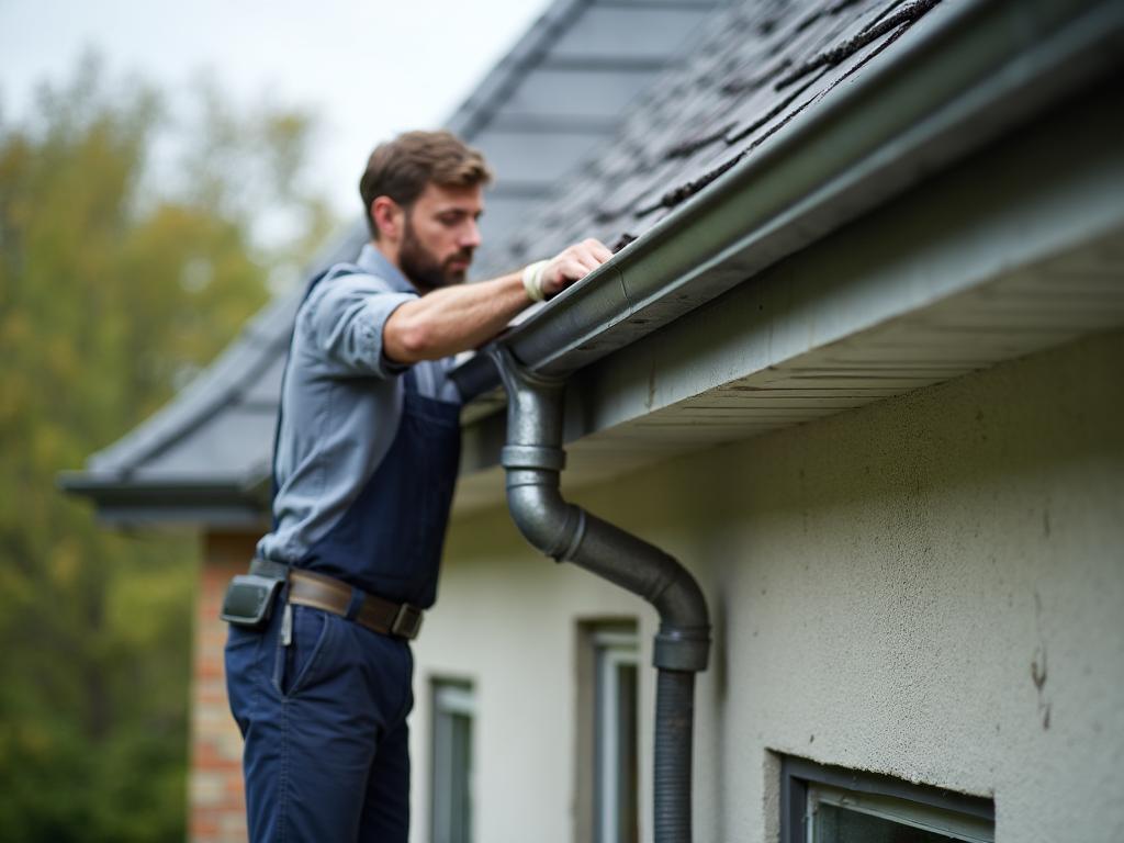 Pose gouttieres zinc